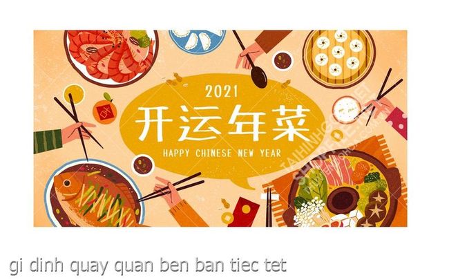 gi dinh quay quan ben ban tiec tet